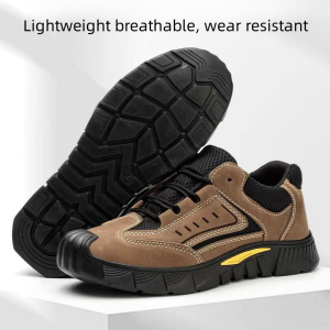 【Ready Stock】Safety Shoes for Men Steel Toe Shoes Man Lightweight Anti-smash Anti-puncture Work Shoes