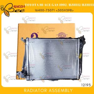 QUEEN BEE 12193 Toyota HIACE Gas Radiator Assembly 1992 RZH112 RZH113 16400-75071 M/T 505X398X26mm 1ROW POLAR