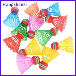 wangzhansi 12 PCS cầu lông EVA cầu vồng bóng Đầu nylon lông cầu lông cho trò chơi thể thao