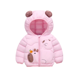 [Fast Shipping] 2-8Y Kids Hooded Coat Cute Animal Pattern Soft Cozy Warmth Jacket for Outdoor