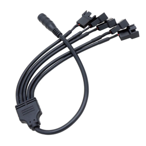 5.5x2.5mm phích cắm điện đến 5pcs 4pin quạt máy tính Cáp chuyển đổi nguồn điện fan hâm mộ Cáp chia chuyển đổi 1 đến 5 kết nối