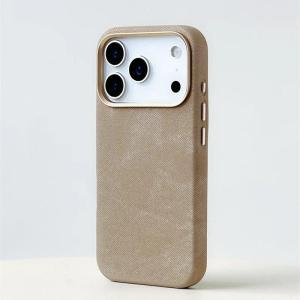 Alloy Lens Flannel Fabric Retro Case For iPhone 17 17Pro Max 16 Pro 15 For MagSafe Magnetic Charging Protective Back Cover Shell