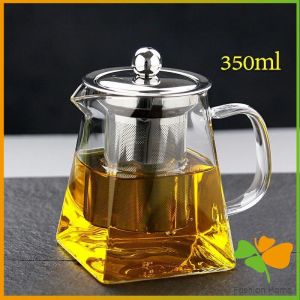 FASHION กาชงชา กาแก้ว ตัวกรองสแตนเลส ก้นออกแบบเป็นเหลี่ยม ไลฟ์สไตล์เม็กซิโก Glass teapot