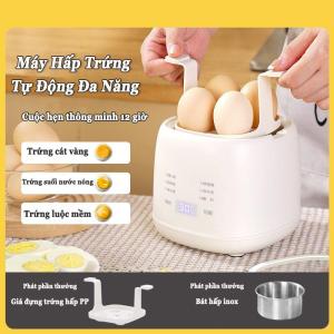 Nồi Luộc Trứng Lòng Đào MuDuoo Delicate LG-901 Với 6 Chế Độ Hấp Tự Động Tắt Nguồn Hẹn Giờ - EuroHome