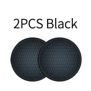 2PCS Car Coasters PVC Travel Auto Cup Holder Insert Coaster Anti Slip Vehicle Interior Cup Mats