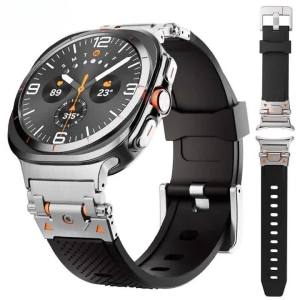 SDSXRubber Band For Samsung Galaxy Watch Ultra 2025 Sports Men TPU Silicone Strap For Samsung Galaxy Ultra watch 7 47MM No Gaps BandFYK