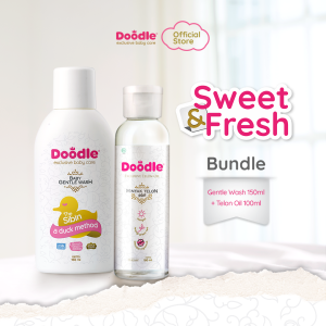 Sweet & Fresh Bundling Doodle Telon Oil 100ml & Doodle Baby Gentle Wash