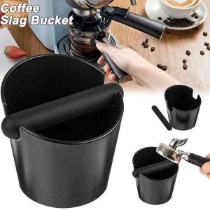 【SG Ready 】Anti Slip Black Espresso Coffee Knock Box Coffee Ground Waste Bin For Coffee Making