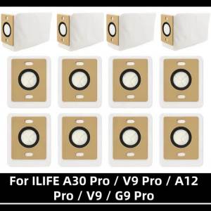 Dust Bags for ILIFE A30 Pro / V9 Pro / A12 Pro / V9 / G9 Pro Robot Vacuum Cleaner Cleaner Bags Spare Part Accessories