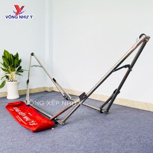 Khung võng xếp Inox 100% cao cấp Như Ý khung dày chắc chắn sang trọng lưới võng gấp gọn 2 lớp dày rộng# Khung võng người lớn# lưới võng người lớn # khung võng thép sơn tĩnh điện# lưới võng cỡ đại