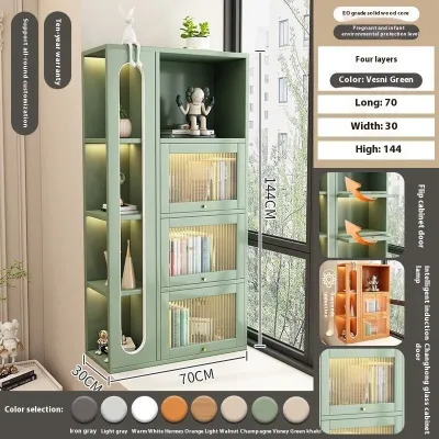 AUREO Balcony Storage Cabinet Bay Window Shelf Sun Protection Storage Cabinet Bedroom Bay Window Cabinet Bookshelf Simple Storage Cabinet Customization