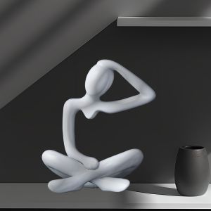 Niche Abstract Character Thinker Plastic Crafts Cute Eco-Friendly Living Room Ornaments for Decor for Office or Bedroom