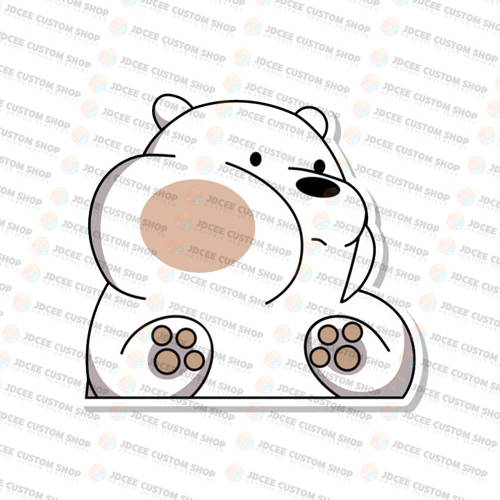 AQUAFLASK PEEKER STICKERS We Bare Bears | Grizzly | Panda | Ice bear ...