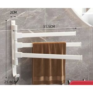 Save Space Durable Multifunctional 3 Tier Stainless Steel New Design Towel Rack Holder Bars Toilet Bathroom Clothes Aluminium Rotatable Jimat Ruang Keluli Tahan Lama Karat 3 Tingkat Pemegang Rak Tuala Tandas Pakaian Bilik Mandi 壁挂式不锈钢浴室毛巾杆节省空间美观耐用毛巾衣架