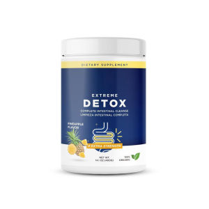 Colon Cleanse Detox Powder with Psyllium Husk Probiotics for Digestive System Support and Gut Health Improvement