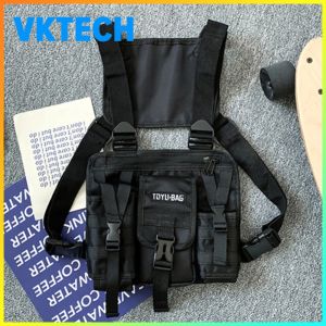 Vest Chest Bags Oxford Cloth Male Chest Bag Adjustable for Hiking Travel Cycling