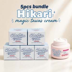 5pcs Bundle Hikari Magic Tawas Cream Niacinamide + Tawas with Alpha Arbutin & Snail Arbutin 10g