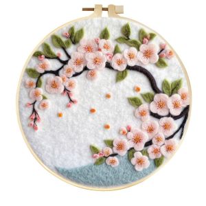 Sdoyuno Tranh Tự Làm Len Khung tranh thêu Sáng Tạo Tự Làm Áo Len bằng kim Cảm Thấy tranh Hoa Kit hình vẽ thủ công Quà Tặng Cho Bạn Bè