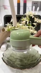 4 in 1 Handheld Electric Vegetable Cutter Wireless Food Processor Vegetable Slicer Set Pepper Garlic Mash Minced Cooking Gadgets2026