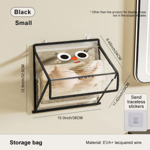 Bathroom Waterproof Hanging Bag Bathroom Bath Clothes Storage Bag Storage Shelf Dormitory Toilet Wall Hanging Artifact