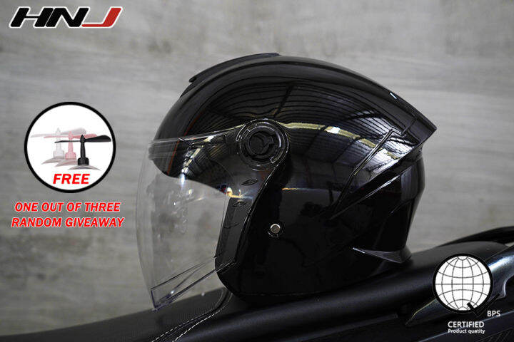 Hnj Motorcycle Half Face Helmet Original Clear Visor Half Face Helmet Man And Woman A