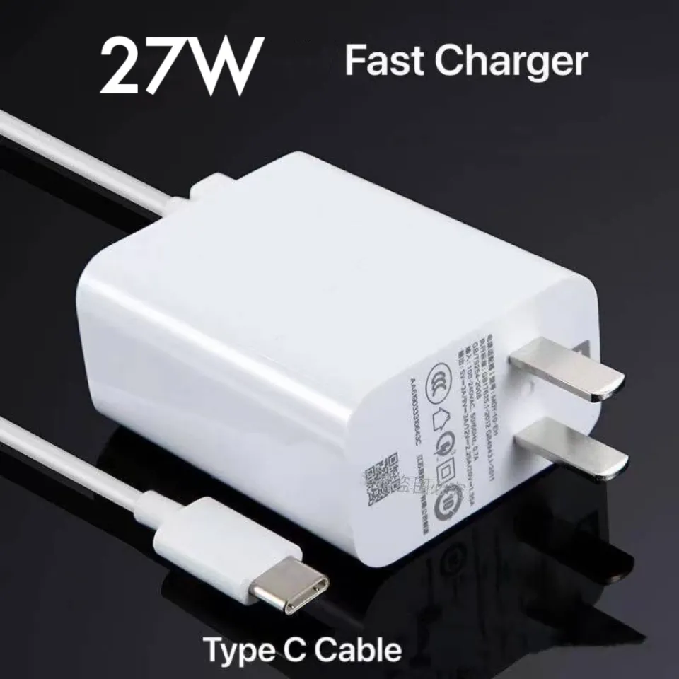 27W Fast Travel Charger Power Adapter With Type C Micro USB Data Cable  Quick Wall Charger