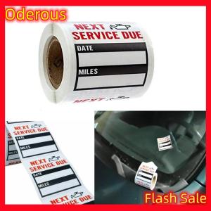 Oderous 100pcs roll Oil Change Service Reminder Stickers Window Sticker Car Sticker