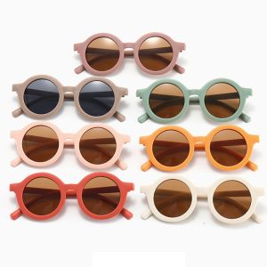 GHRDU UV400 Colorful Outdoor Girls Shades Glasses Eyes Protect Round Sunglasses Korean Style Kids Sun Glasses Children Sunglasses