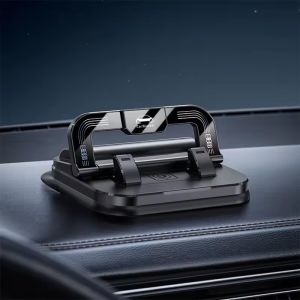 2-IN-1 360° Rotatable Universal Car Phone Holder with Number Plate Dashboard Mount Navigation Phone Bracket Vehicle Mobile Phone Holder
