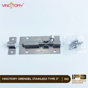 VINCITORY Grendel Stainless FREE SKRUP Grendel Pintu / Jendela Stainless Asli Tebal PREMIUM