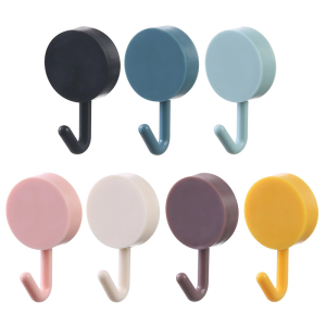 Creative Sticky Hook For Keys Towels Bathroom Kitchen Decoration White ABS Waterproof Durable Wall Hanger