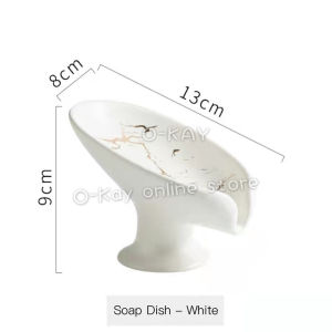 Elegant Ceramic Drain Soap Tray Self Draining Design No Water Residue Soap Dish Creative Decor Accessory Suitable for Household and Hotel Bathroom