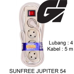 Sunfree Stop Kontak Listrik On Off 5 Meter 4 Lubang - Jupiter 54