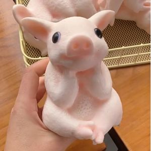 CUTE ELVES Slow Rebound Animal Piggy Squeeze Toy Cartoon Animal Simulation Piggy Squeeze Toys Funny Colorful Big Piggy Fidget Toy Sensory Toys