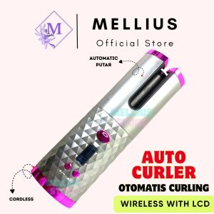 Catokan Rambut Premium Portable Automatic Hair Curler Cordless Wireless Roller Magic Automatic Hair Curling Pengeriting Rambut Otomatis Keriting Cepat Mudah Catok Rechargeable Premium High Quality Free Sisir Styling Mellius Store COD