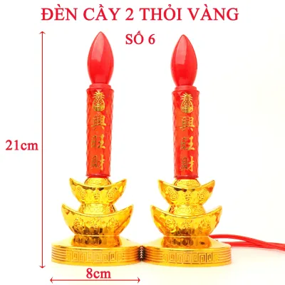 Đèn cầy nến điện bàn thờ cúng Phật Quan Âm Thần Tài Gia Tiên đèn thờ cúng - Đức Hiếu Shop