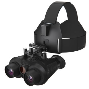 BekinTek 3D VR Helmet Mounted Night Vision Binoculars Head Mountable NVG Goggles Rechargeable Optics Telescope  Full Dark Observing   6x Digital Zoom HD 4K Video 36M Photo 400° Independent Diopter Adjust 4 Color Effect
