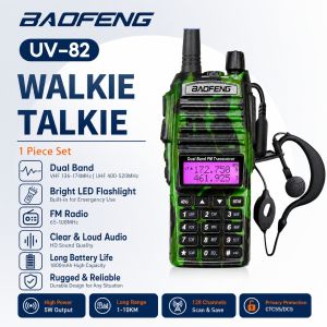 *COD* Baofeng BF UV-82 5W Long Range Walkie Talkie Dual Band (VHF/UHF) 128CH Portable Original Two-way Radio (Green)