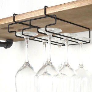 CHENJIE Decorative Kitchen Cabinet Organizer Goblet Storage Shelf Hanging Rack Stemware Holder Cup Hanger Wine Glass Rack