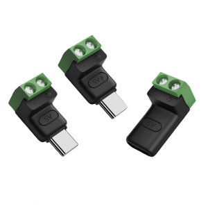 2PCS 5V3A Charging Adapters Type C to 2Pin Terminal Not Solder Set for Mobile Devices Household Appliances Lights