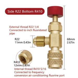Tomodachi Aircond Hand Safety Valve Adaptor Aircon Gas Refrigerant Control Charge R22 R12 R134a R410 R32 Quick Coupling Heavy Duty Ready Stock Malaysia I