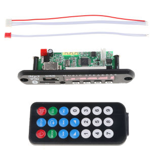 Wireless Bluetooth 5.0 Decoder Board DC 5V 12V MP3 WMA Decoding Module Audio Support USB TF FM Radio Color Screen MP3 Player Car Kit With Remote Control