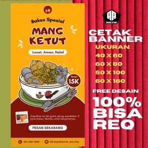 Spanduk Banner Bakso Spesial Bisa Costom Sesuai Keinginan