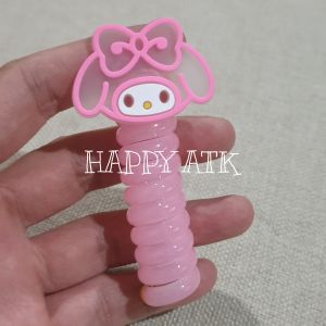 (PER 2 PCS) KUNCIR SPIRAL IKAT RAMBUT ANAK SANRIO TALI RAMBUT BENTUK KABEL LUCU AKSESORIS RAMBUT