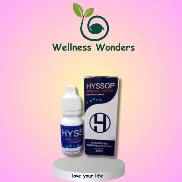 PHC03A BOTTLE HYSSOP MINERAL EYE DROPS 15ml each dropper For Clear