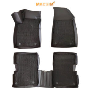 Thảm ô tô sd3 2 lớp dạng lưới lục giác MG ZS 2020-2025+ màu đen-ghi bề mặt cao su siêu sạch - Macsim