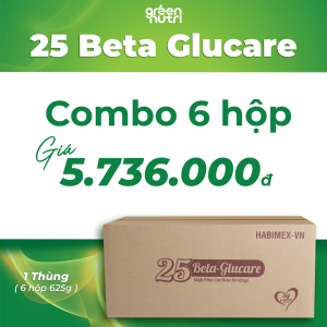 GIÁ CỰC TỐT | Combo 6 Hộp 625g Sữa Hạt Ngũ Cốc 25 Beta Glucare - Green Nutri (Hộp 25 Gói)