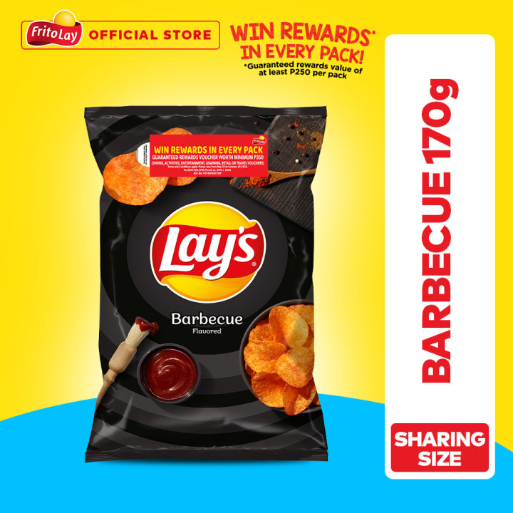 SURE WIN REWARDS PROMO: Lay's Barbecue Flavored Chips 170g | Lazada PH
