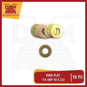 Ring Plat "14 WP 10 X 23 Harga Per Pak Isi 10 PC (PSP) Reng Washer Kunci 14 Diameter 10 mm X 23mm