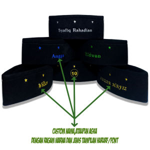 Peci songkok Anak Custom Nama Free Bordir Nama Sendiri